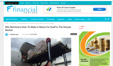 肯尼亚《金融经济》采访报道九游会j9.com机械